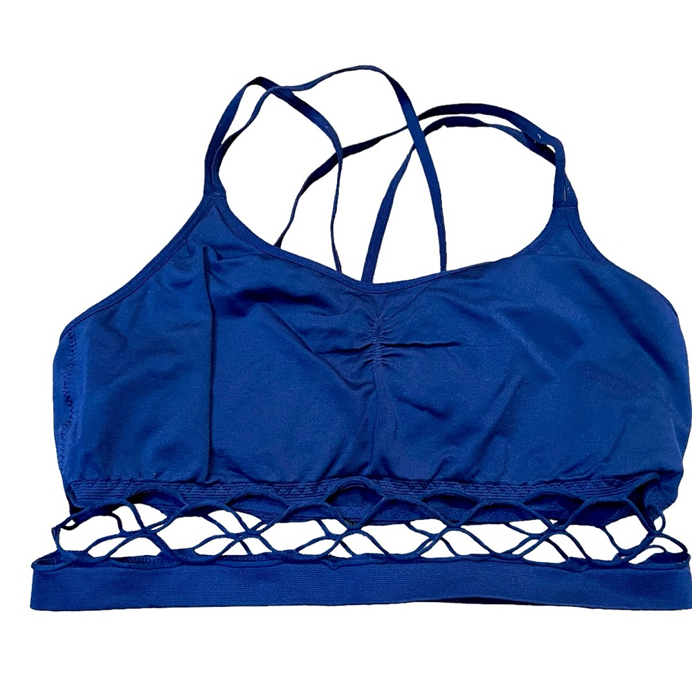 Victoria's Secret blue bralette size medium lightly lined not padded pullover